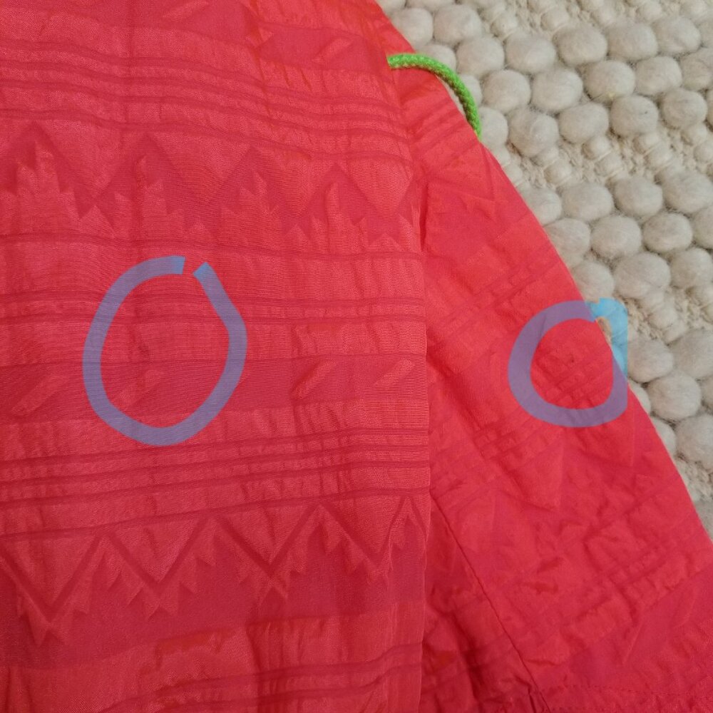 Skyr Vintage 80's Neon Lightweight Windbreaker Ski Jacket Orange Sz 8 - Picture 11 of 11